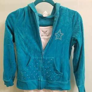 Blue velvet jacket